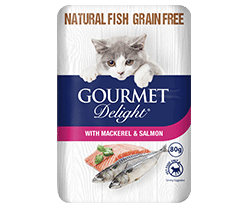 With Mackerel & Salmon 80g Pouch